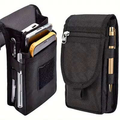 Universele telefoontas – Multifunctionele katoenen draagtas voor mobiele telefoons – Heuptas voor werk, buitenactiviteiten en reizen – Duurzaam, lichtgewicht en praktisch accessoire