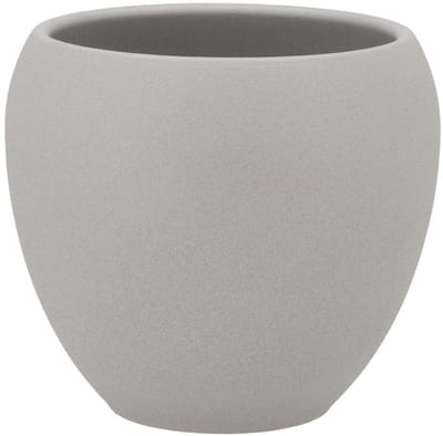 DK Design Bloempot/plantenpot - Vinci - lichtgrijs mat - voor kamerplant - D15 x H17 cm