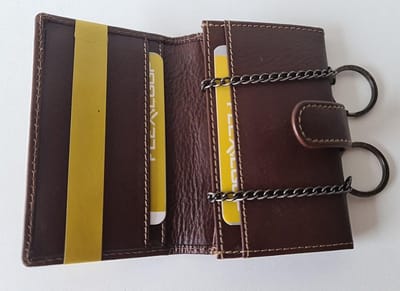 Flexloop Leren Sleuteletui - Sleutelbeursje - Dark brown