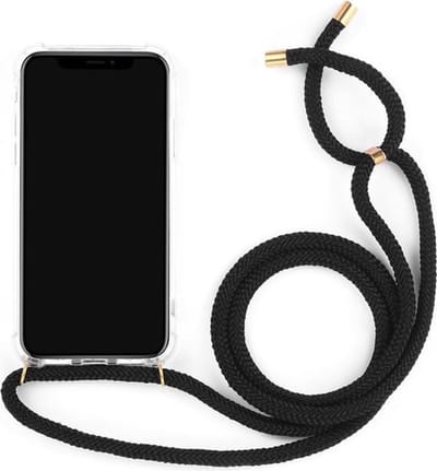 New Age Devi - Telefoon hoesje met koord - Shockproof Backcover - Geschikt voor iPhone 11 Pro - Zwart-goud
