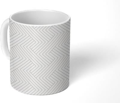 Mok - Koffiemok - Grafisch - Patroon - Modern - Doolhof - Mokken - 350 ML - Beker - Koffiemokken - Theemok