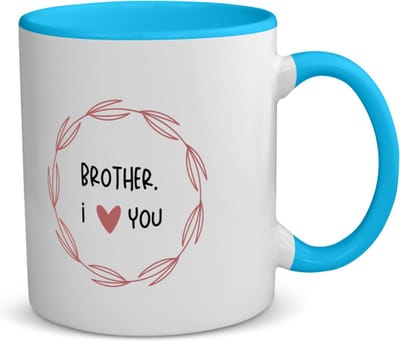 Akyol - brother i love you koffiemok - theemok - blauw - Broer - de liefste broer - verjaardagscadeau - verjaardag - cadeau - cadeautje voor broer - broer artikelen - kado - geschenk - gift - 350 ML inhoud