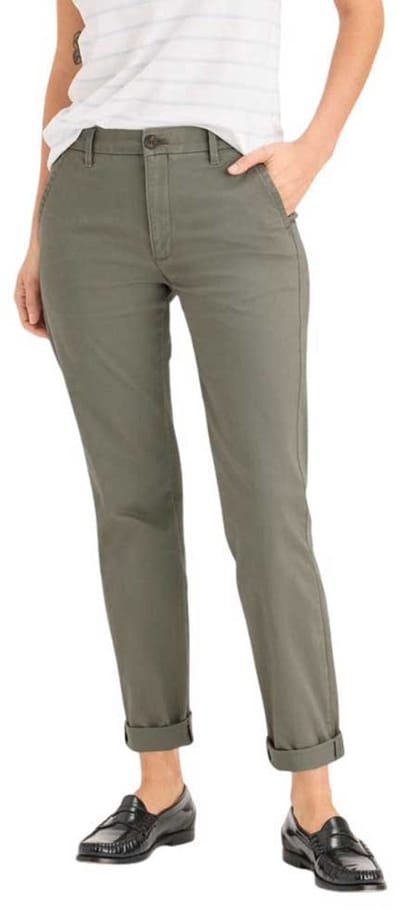 Dockers Weekend Slim Ankle Chino Broek Groen 25 / Long Vrouw