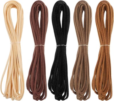 Hondenhalsband van Leer, 5 Stuks, Suède Koord, Leer Touw van 5 Meter, DIY Ambachten en Sieraden Maken