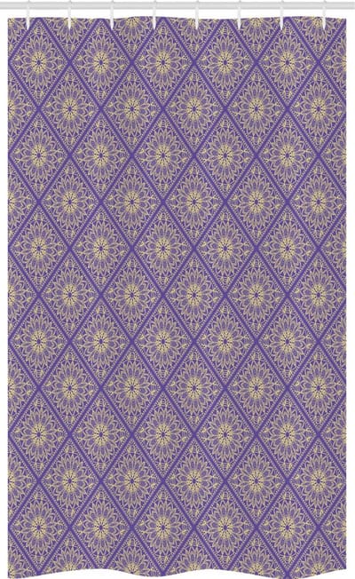 ABAKUHAUS douchegordijn – etnisch blauw-violet | 120x180 cm, stof
