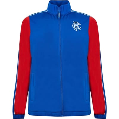 Castore Rangers FC-trainingsjack met hoge kraag en lange mouwen voor heren (Blauw)