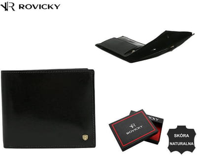 Rovicky® Modern - Herenportefeuille - Echt Leer - RFID Bescherming - Lakafwerking