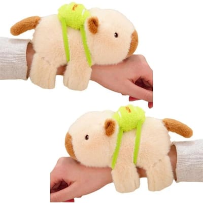 Schattige Pluche Pop Water Dolfijn Pop Pols Snap Ring Speelgoed Pluche Speelgoed Capybara Speelgoed Hand Ring Leuke Pop Cirkels Kind Vakantie Cadeau Gevuld