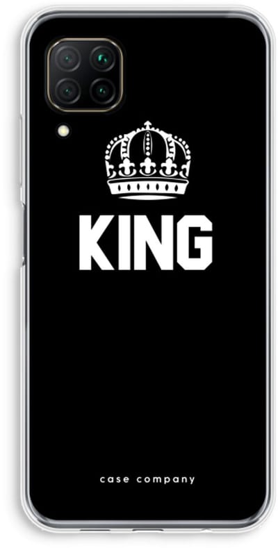Case Company® - Hoesje geschikt voor Huawei P40 Lite hoesje - King zwart - Soft Cover Telefoonhoesje - Bescherming aan alle Kanten en Schermrand