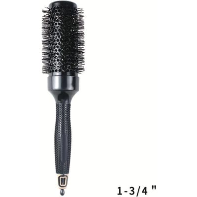 Zwarte Cilinder Krullend Haar Kam Keramische Aluminiumlegering Buis Nylon Tand Roller Kam Kapsalon Grote Golf Haarborstel No. 43