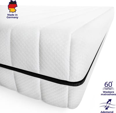 Matras - 120x190 - 7 zones - koudschuim - premium plus tijk - 25 cm hoog - Gemiddeld