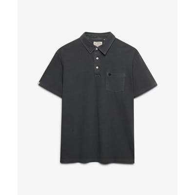 Superdry Klassiek Katoen-linnen Poloshirt Grey Grootte: XL