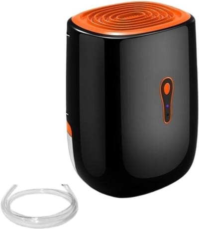 Draagbare Luchtontvochtiger - Vochtvreter - Vocht Beheersen - Continue Drainage - 800 ml - Zwart en Oranje