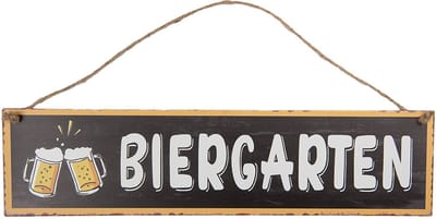 Clayre & Eef Tekstbord 40x10 cm Bruin Metaal Bier