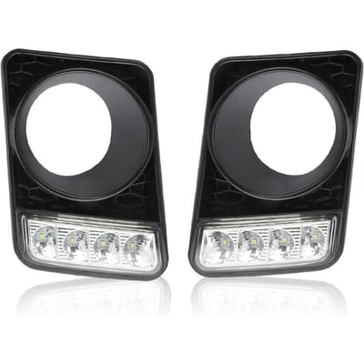 1 Paire de feux de jour LED 12V DRL Lampe antibrouillard clignotante Compatible pour Holden VE Ute black
