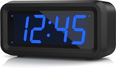 Digitale Wekker met Groot LED Scherm en Instelbare Helderheid - Draadloze Klok voor Thuis en Reizen