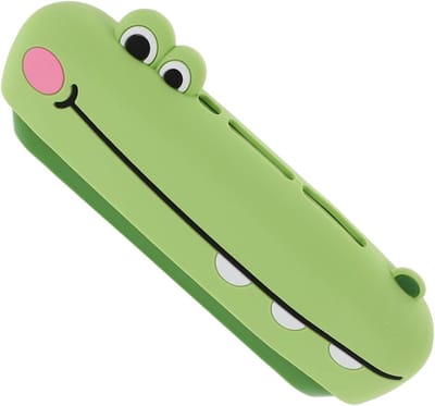 Cartoon Mondharmonica - Muziekinstrument Kinderen - Muziek Leren - Opvallend Ontwerp - 17 cm - Groen