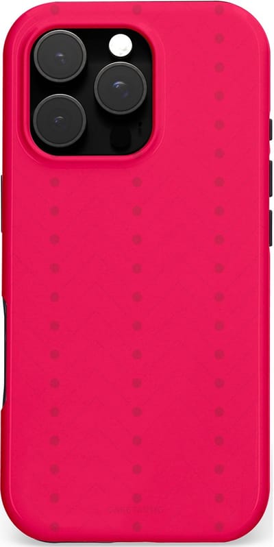 Casetastic hoesje geschikt voor Apple iPhone 16 Pro - MagSafe - Dubbellaagse bescherming - Ritmisch rood - Fashion Case - Rood