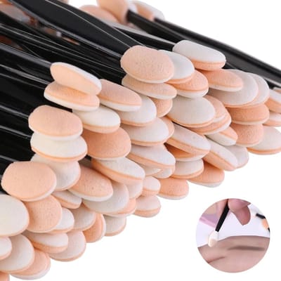 Dailygoods- Oogschaduw-applicators 50 stuks - Dubbelzijdige Sponskwast - Wegwerp-kwast - Make-upkwasten - Beauty-tool - Hygiënisch en elastisch - Make-up Applicators