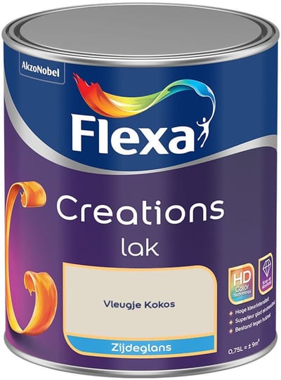 Flexa - Creations Lak Zijdeglans - Vleugje Kokos - Mengverf - 750 Ml