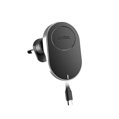 sbs mobile Telefoonhouder voor in de auto 360° draaibaar, Magneetbevestiging, Met inductielader, Met laadfunctie Bevestigingswijze (auto):...