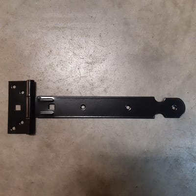 Zwarte kruisheng 25 cm, Zwart scharnier