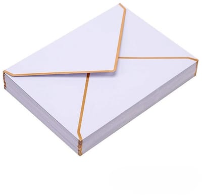 50 Premium Mini Enveloppen – Elegante papieren enveloppen van 13,5 x 18,5 cm, perfect voor trouwuitnodigingen, verjaardagskaarten, afstudeeraankondigingen en bijzondere aandenkens, Wit