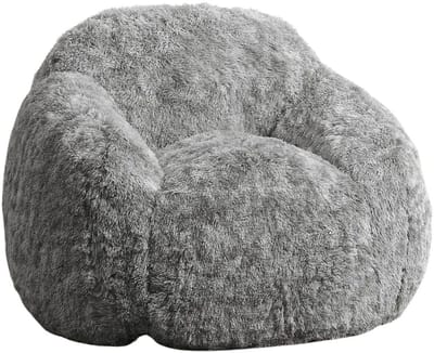 Zitzak - Kunstbont zitzak - Pluche loungezitzak met armleuningen Zachte zitzak gevuld met schuim -Comfortabele luie stoel - Huissofa -Fauteuil