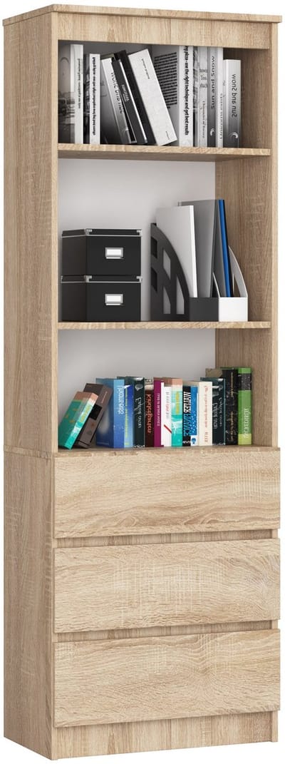 Kantoorkast R60 met 3 Lades / AKORD Furniture Factory / Sonoma Eik / 60 x 180 x 35 cm