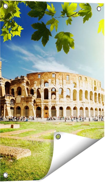 Gards Tuinposter Colosseum in Rome, Itali� - 40x60 cm - Tuindoek - Tuindecoratie - Wanddecoratie buiten - Tuinschilderij