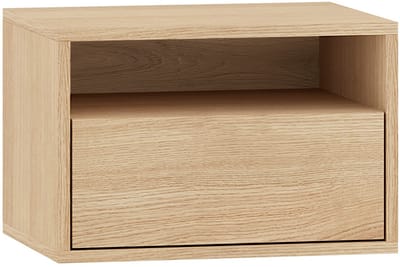 Selsey Heggers – nachtkastje met lade en nis, eiken mavelie, 45 cm
