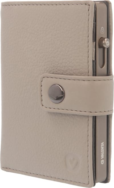 Valenta 2-in-1 MagSafe Portemonnee - Echt Leer - Crème / Champagne kleur - RFID NFC - Voor 6 - 10 kaarten, briefgeld en munten