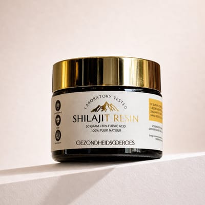 GezondheidsGoeroes Shilajit Extract +80% Fulvinezuur – 50 gram | Puur Himalaya, laboratorium getest