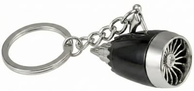 Ainy - Vliegtuig Motor Sleutelhanger | Accessoire voor Sleutelbos, Rugzak of Auto | Airplane Engine Keychain Sleutelhouder speelgoed accessoires | Cadeau voor Hem, Kinderen & Volwassenen