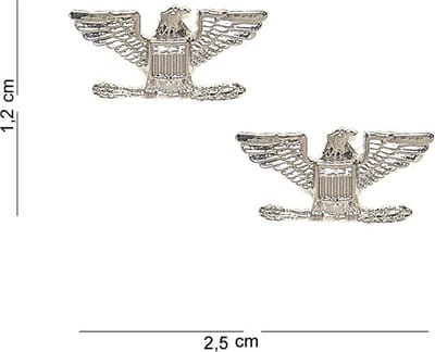 Embleem metaal Colonel rank eagles KL pin