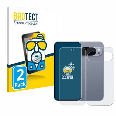 BROTECT - Screenprotector voor Google Pixel 10 Pro (Voor+Achter) - Folie Beschermfolie matte 2 Stuks