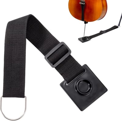 Cello Eindstift - Ankerhouder Antislip - Stabiliteit Tijdens Spelen - Verstelbare Lengte - 49-79 cm Lengte - Zwart