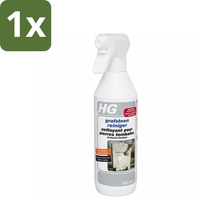 1 x HG Grafsteenreiniger 500 ml - Grafsteen Reinigen - Natuursteen Reinigen - Grafsteen Onderhoud - Grafsteen Beschermen - Vuil Verwijderen