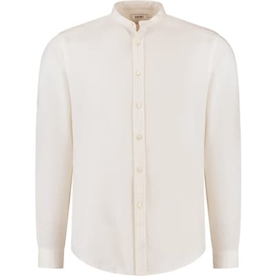 Shiwi Leon Linen Shirt Jet Stream White Size: M | Casual Shirts Outlet | Heren | Ecru