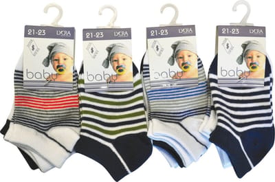 Baby sokjes jongens fantasie - maat 21/23 - 12 paar - 90% KATOEN - Naadloos
