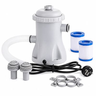 Lifero Zwembadfilterpomp - Elektrische Waterpomp Zwembad - 15 W - Visvijverpomp - 22x21x21cm - Met Filterpatroon - Bovengronds