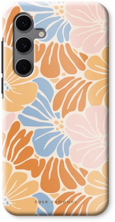 Case Company® - Hoesje geschikt voor Samsung Galaxy S24 FE hoesje - Flowers Pattern 2 - Tough Case - Maximale Bescherming alle Kanten en Schermrand