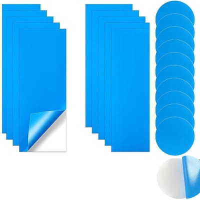 Dailygoods- Zwembadpatches 20 Stuks - Zelfklevende Reparatiepleisters - Waterdichte PVC Tape - Onderwaterreparatie - Ronde/Vierkante Patches - Blauw