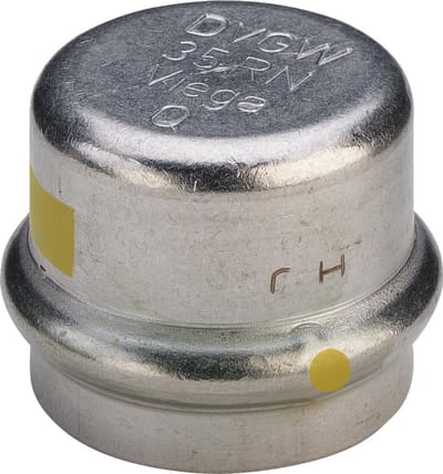 Viega Sanpress Inox G-kap, d 35mm roestvrij staal Model 0256, 487270