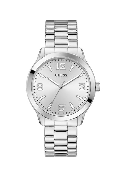 Guess Colton Quartz Analoog Horloge Silver Tone Behuizing: 100% Roestvrij Staal| Armband: Roestvrij Staal 42 mm U1487G1M, U1487G2M, U1487G3M, U1488G1M, U1488G2M, U1488G5M