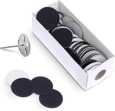 Allecta - Schuurschijven voor Pedicure - 100 stuks - 25 mm - Nagelvormen - Voetvijl - Eeltverwijdering - Schuurpapier - #150 Grit