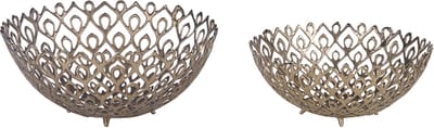 GROGOL - Decoratief dienblad set van 2 - Goud - Aluminium