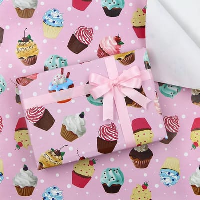 Dailygoods- Inpakpapier Verjaardag - Roze Cadeaupapier - 6 Vellen - 80 GSM - Duurzaam Papier - Geschenkverpakking 20x28 inch