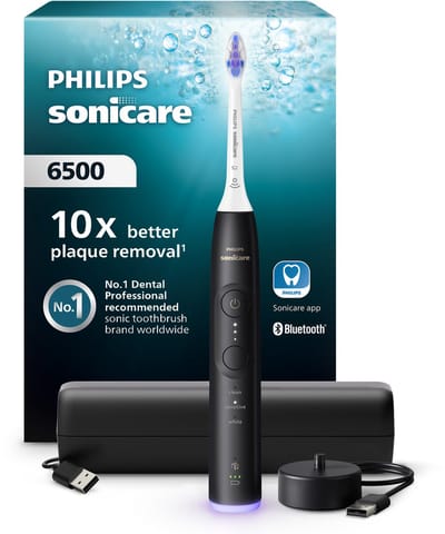 Philips Sonicare 6500 Series - Elektrische Tandenborstel - Zwart - Reisetui - Gevoelige tanden - HX7411/02