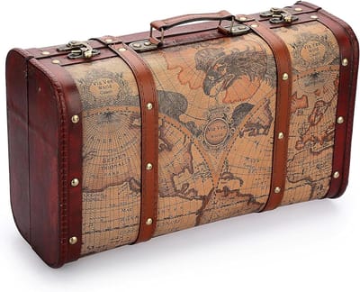 Decoratieve Retro Houten Opbergdoos met Band, Ideaal voor Foto Props, Thuisdecoratie en Reisaccessoires voor Verjaardagen en Bruiloften